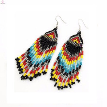 Beautify unique long heavy all types african seed bead hanging earrings jewelry